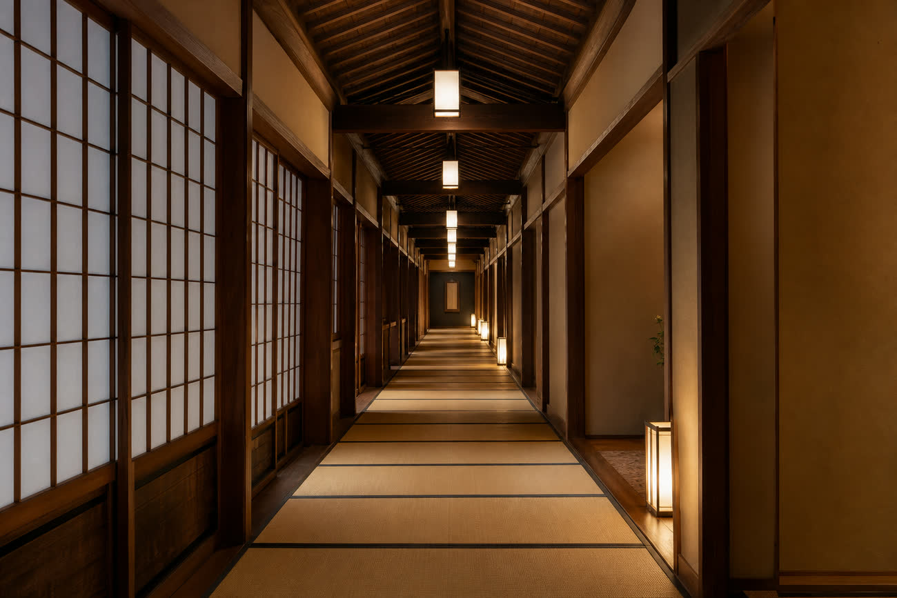 灯りの廊下