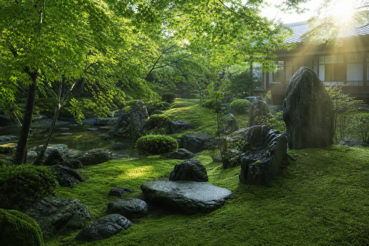 月霞の日本庭園