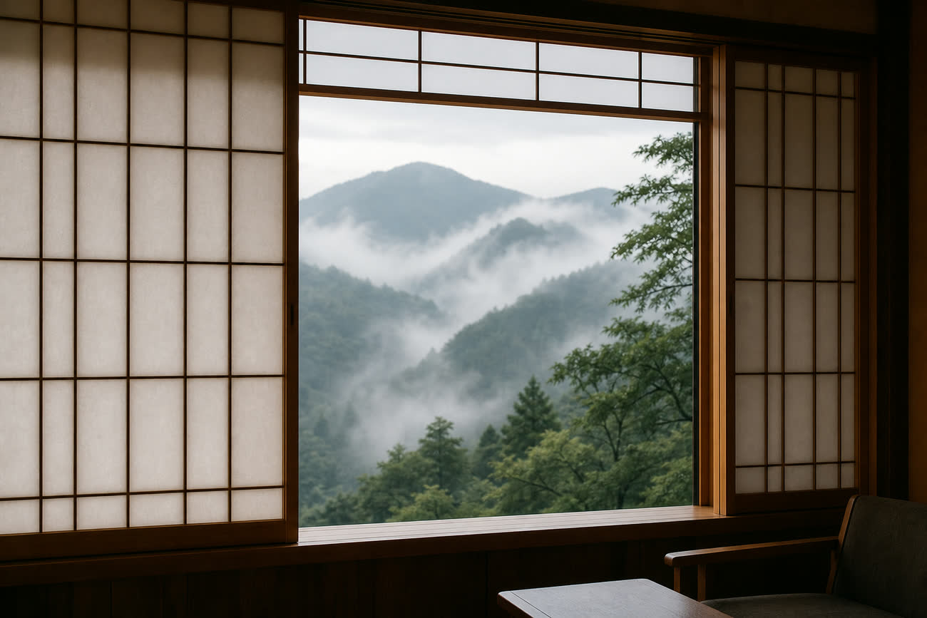 障子越しの景色